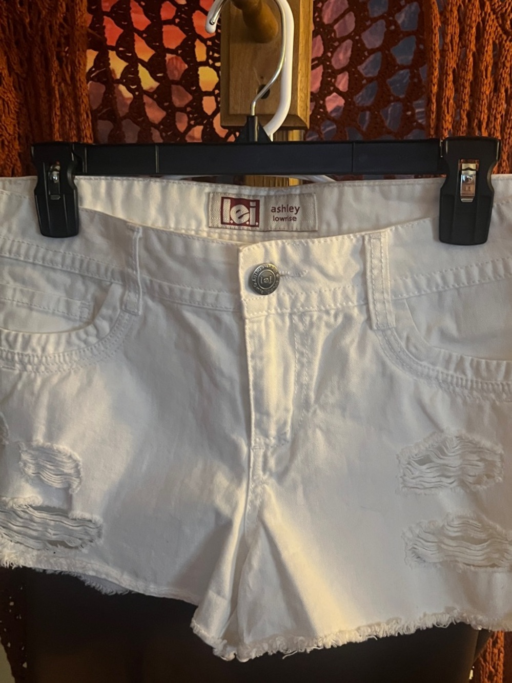 lei White Distressed Denim Cutoff Shorts and Shein top you get both